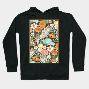 Mom's Childhood Tennis Floral Hoodie